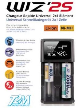 T1247 WIZ'2S Zweischacht- USB/12V Lader LCD